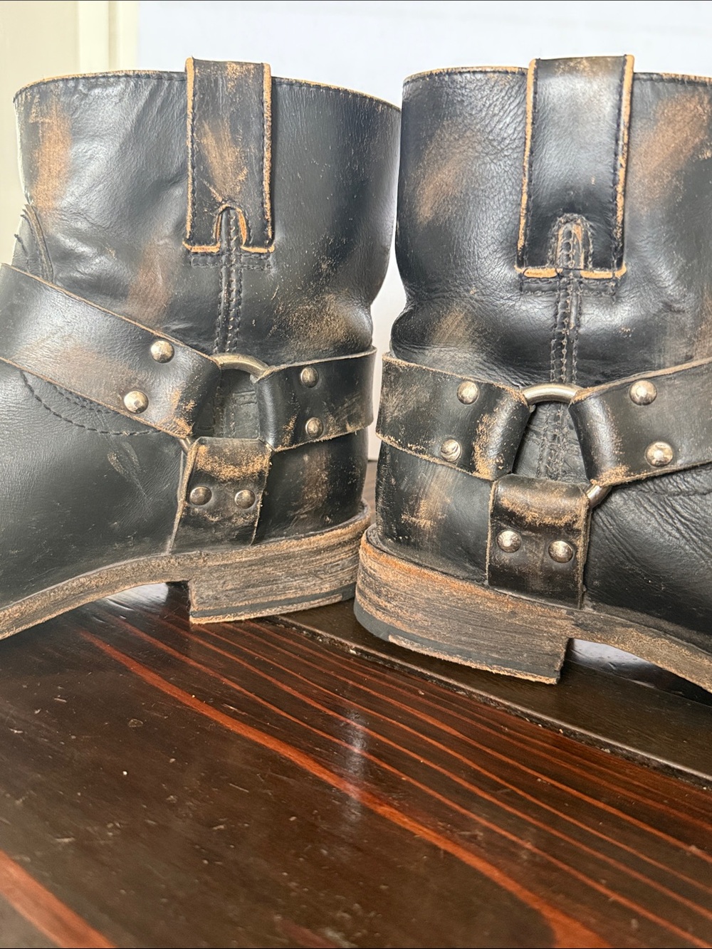Frye Black Leather Ankle Booties - Picture 2 of 5